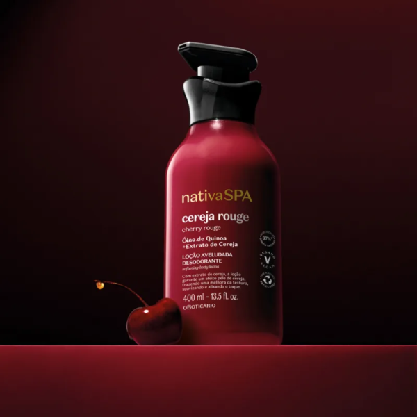Loção Aveludada Desodorante Corporal Nativa Spa Cereja Rouge 400ml - Imagem 6