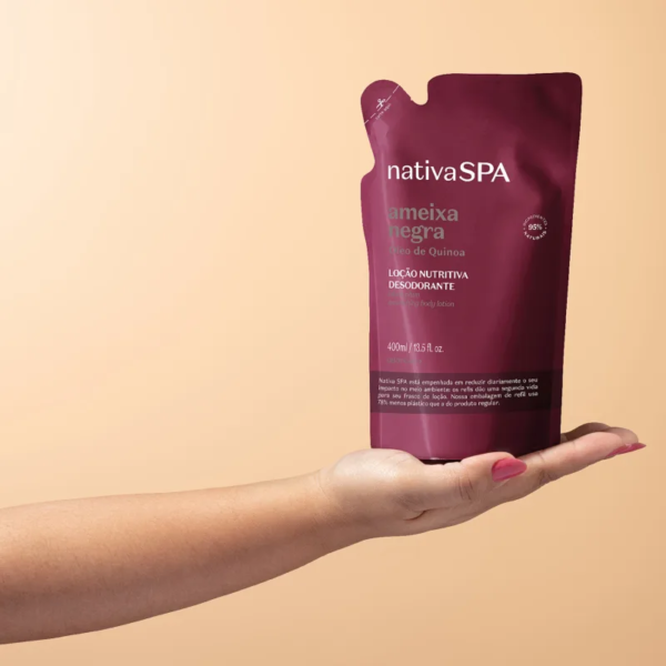 Refil Loção Desodorante Hidratante Corporal Nativa Spa Ameixa Negra 400ml - Imagem 3
