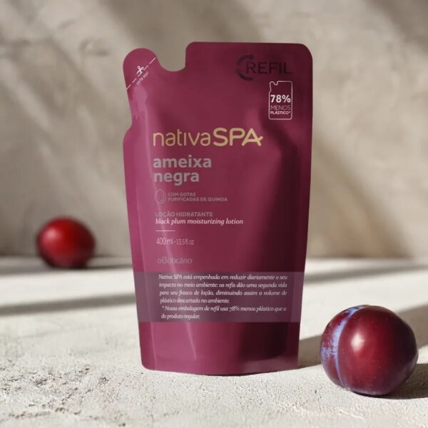Refil Loção Desodorante Hidratante Corporal Nativa Spa Ameixa Negra 400ml - Imagem 4