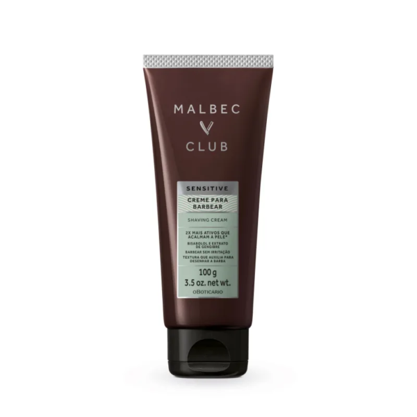 Creme de Barbear Malbec Club Sensitive 100g