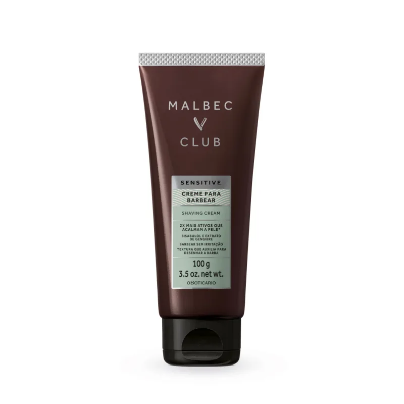 Creme de Barbear Malbec Club Sensitive 100g
