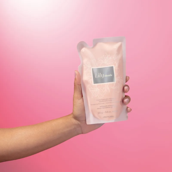 Refil Creme Acetinado Desodorante Hidratante Corporal Lily Absolu 250g - Imagem 3