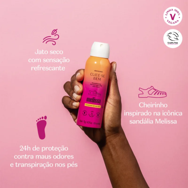Desodorante Aerosol para Pés Cuide-se Bem Melissa 125ml - Imagem 3