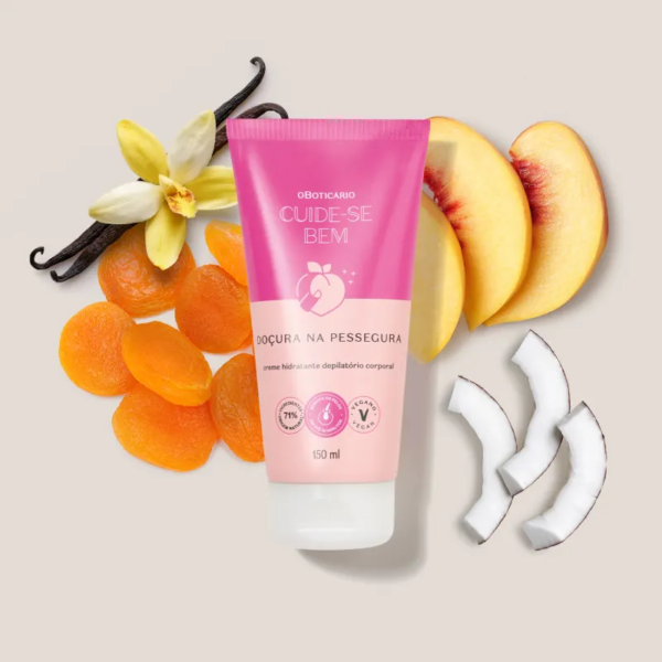 Creme Hidratante Depilatório Corporal Cuide-se Bem Doçura na Pessegura 150ml - Imagem 3