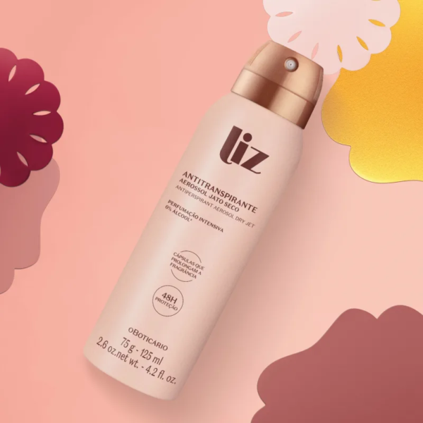 Desodorante Antitranspirante Aerossol Liz 75g/125ml - Imagem 3