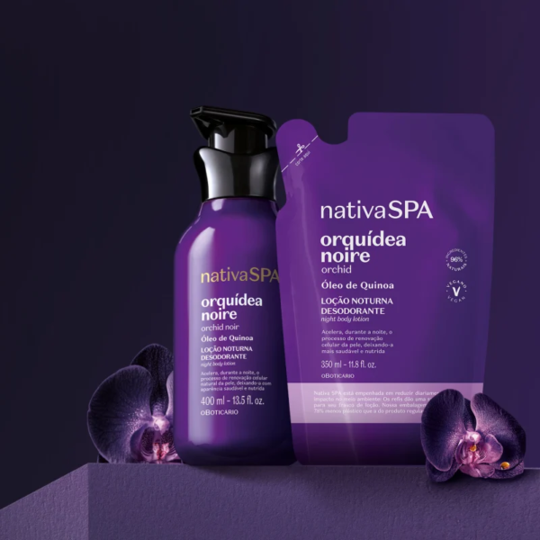 Refil Loção Noturna Desodorante Corporal Nativa SPA Orquídea Noire 350ml - Imagem 4