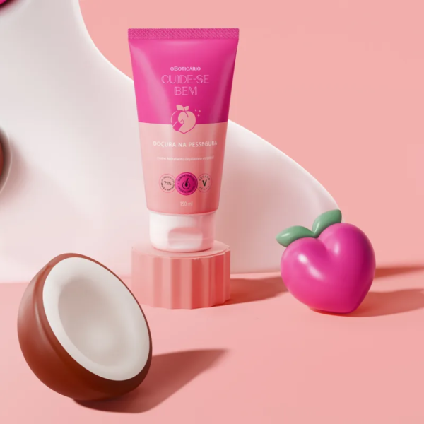 Creme Hidratante Depilatório Corporal Cuide-se Bem Doçura na Pessegura 150ml - Imagem 4