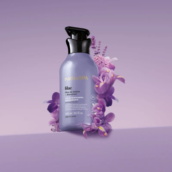Loção Renovadora Desodorante Hidratante Corporal Nativa Spa Lilac 400ml - Imagem 6