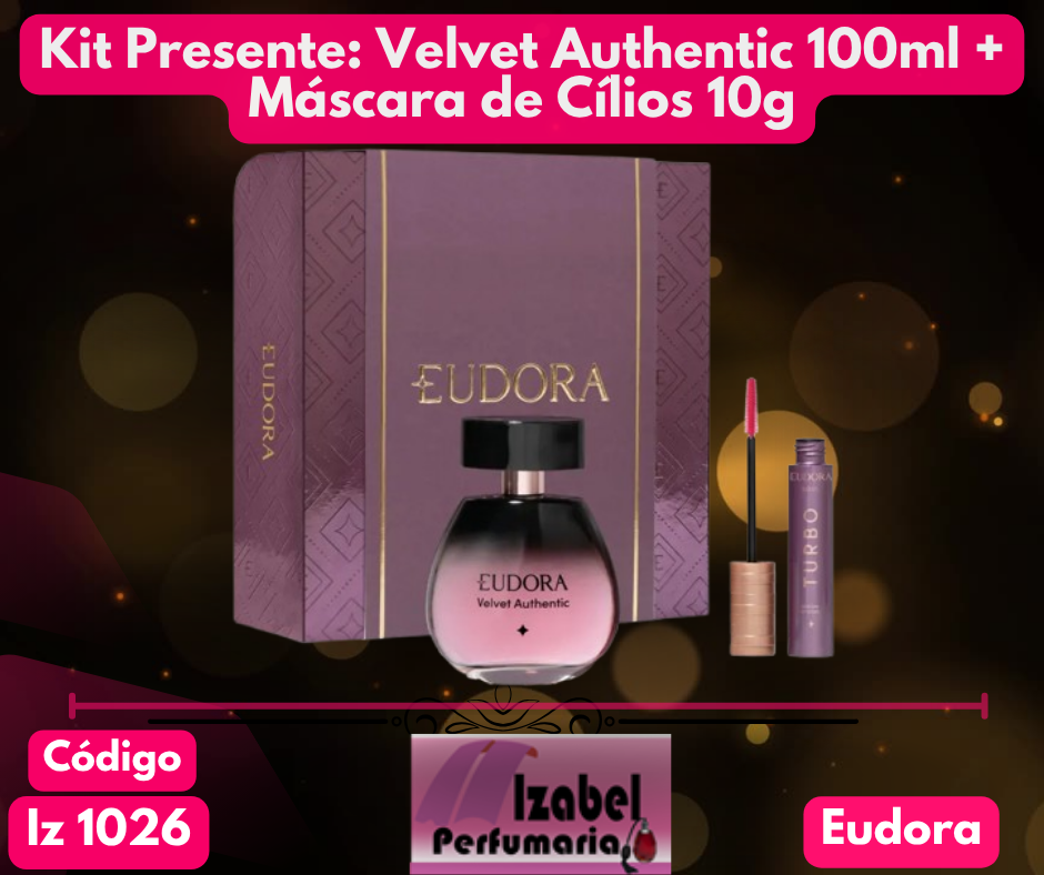 Kit Presente Dia dos Namorados: Velvet Authentic 100ml + Máscara de Cílios 10g