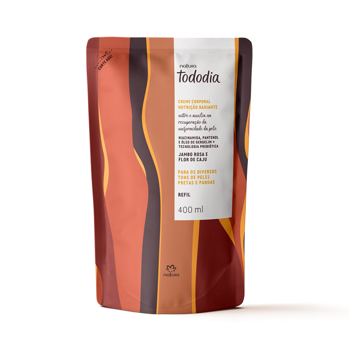 Refil Creme Corporal Nutrição Radiante Tododia Jambo Rosa e Flor de Caju