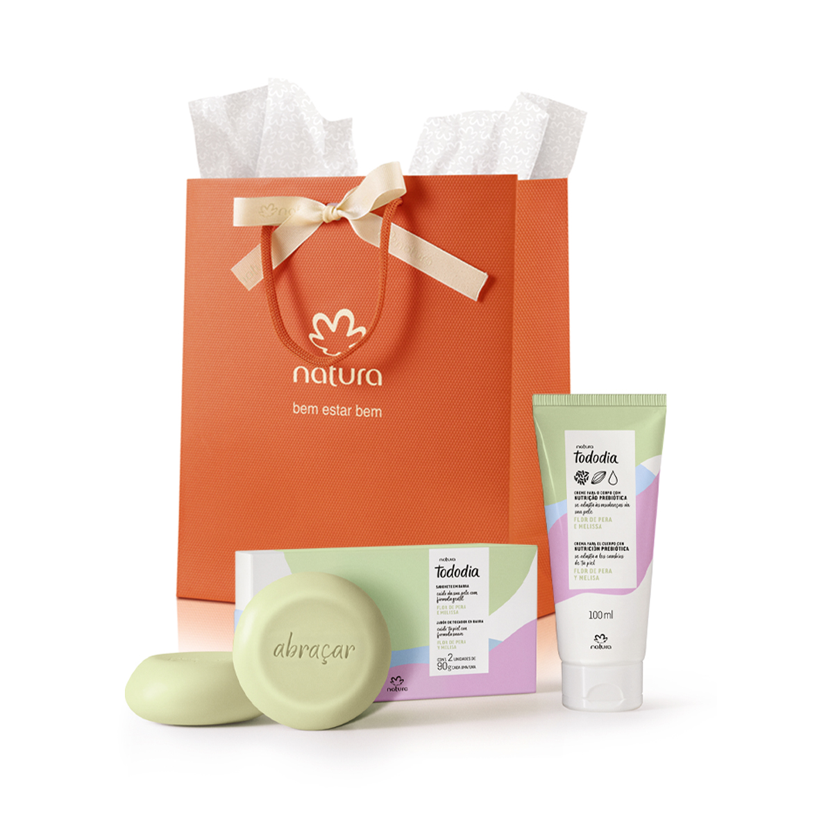 kit presente Natura Tododia Flor De Pera E Melissa Mimo Flor De Pera E Melissa