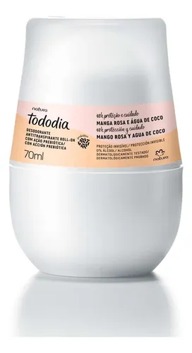 Desodorante Antitranspirante Roll-on Tododia Manga Rosa e Água de Coco 70 ml