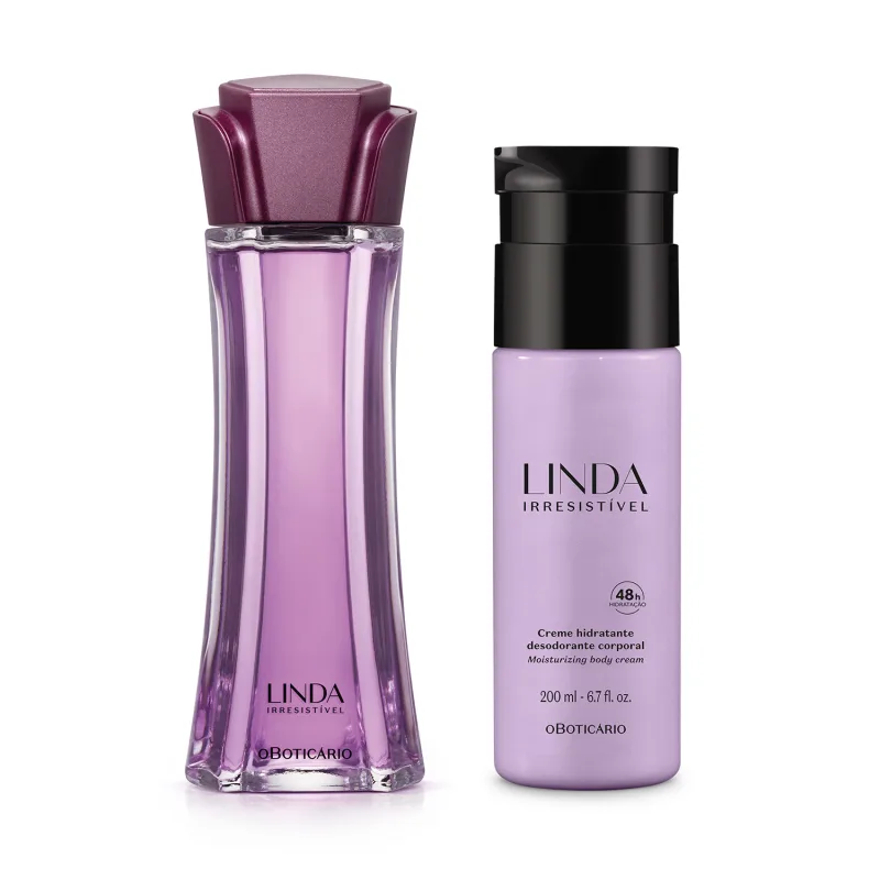 Combo Presente Dia das Mães Linda Irresistível: Desodorante Colônia 100ml + Loção Corporal 200ml + Caixa de Presente