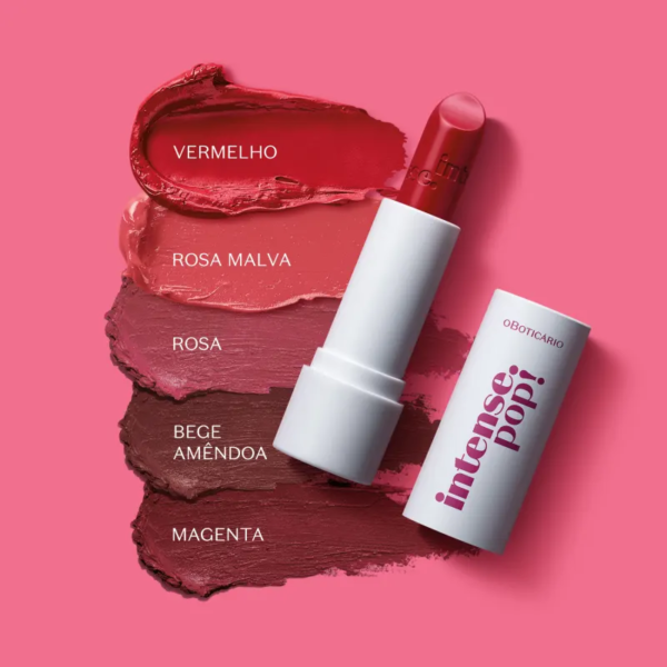 Batom Cremoso Bege Amêndoa Intense Pop! 3,6g - Imagem 4