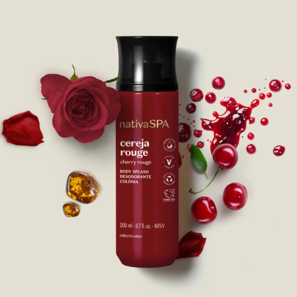 Body Splash Desodorante Colônia Nativa Spa Cereja Rouge 200ml - Imagem 5