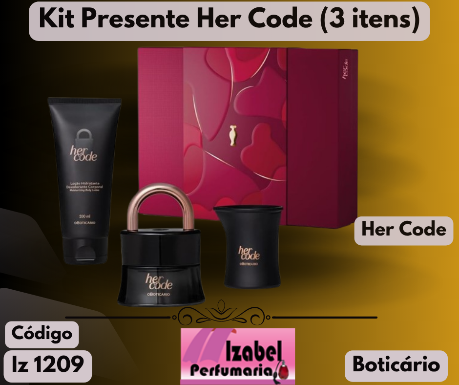 Kit Presente dia das Mães Her Code (3 itens)