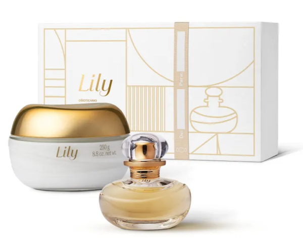Kit Lily: Eau De Parfum 30ml + Creme Acetinado Desodorante Corporal 250g