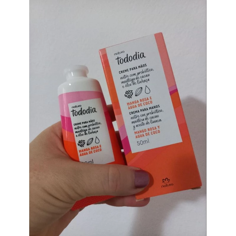 Natura Tododia Creme para mãos manga rosa e água de coco 50ml
