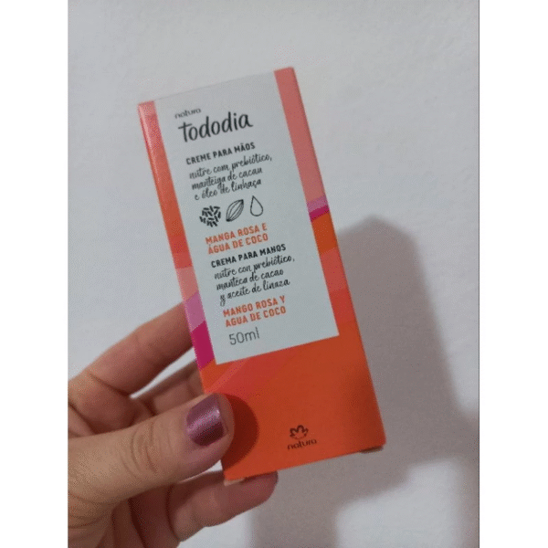 Natura Tododia Creme para mãos manga rosa e água de coco 50ml - Imagem 2