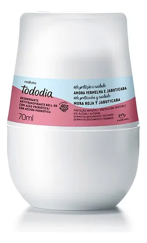 Desodorante Antitranspirante Roll-on Tododia Amora Vermelha e Jabuticaba