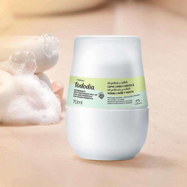 Desodorante Antitranspirante Roll-on Tododia Capim Limão e Hortelã 70ml - Imagem 3