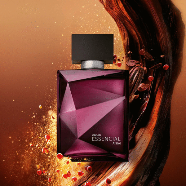 Natura Essencial Atrai, Fragrância Masculina Intensa com Madeiras Nobres e Pimenta Rosa, 10h de Duração