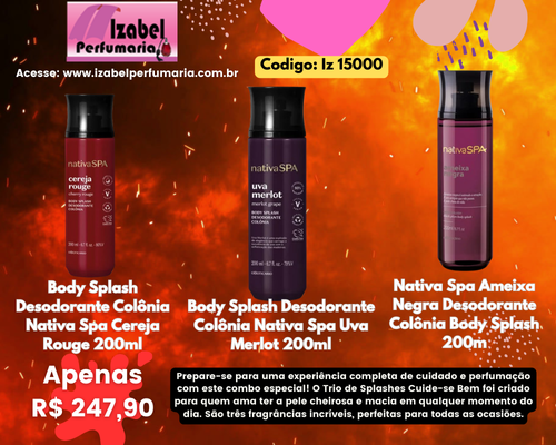Combo essências de Luxo Nativa SPA 3 Itens