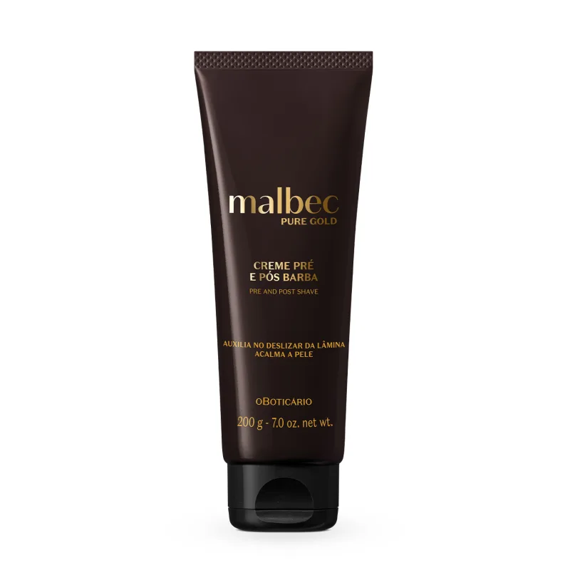 Creme Pré e Pós-Barba Malbec Pure Gold 200g