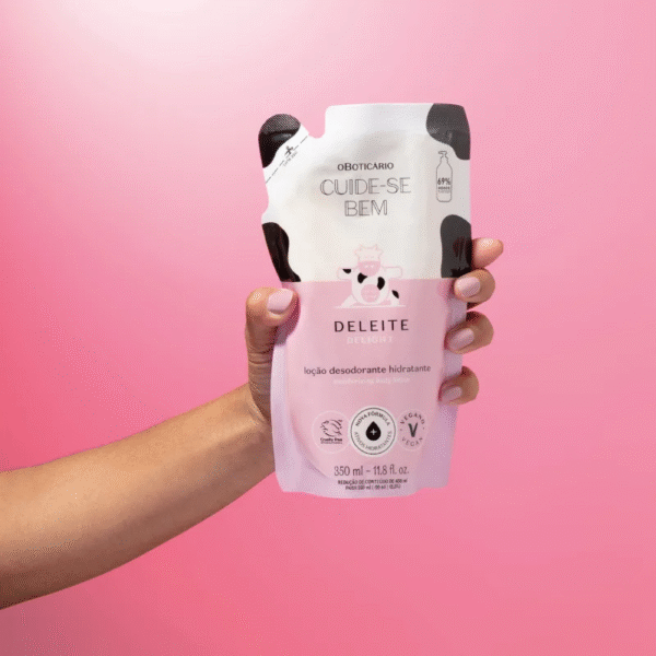 Refil Loção Desodorante Hidratante Corporal Cuide-se Bem Deleite 350ml - Imagem 2