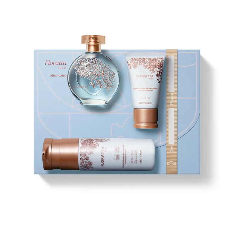 Kit Presente Floratta Blue: Desodorante Colônia 75ml + Loção Corporal 200ml + Creme para Mãos 50g - Imagem 2