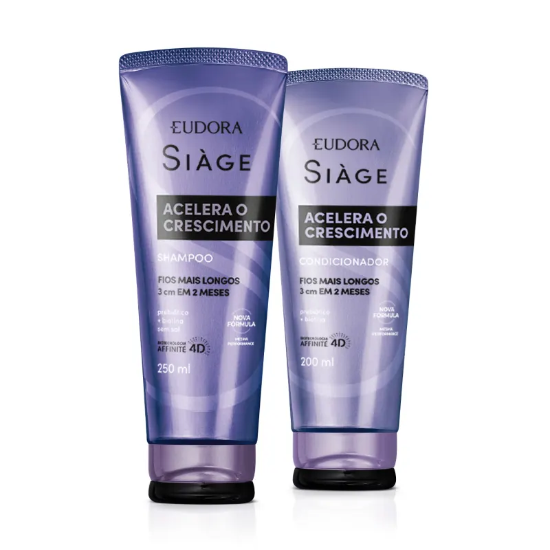 Combo Siàge Acelera o Crescimento: Shampoo 250ml + Condicionador 200ml