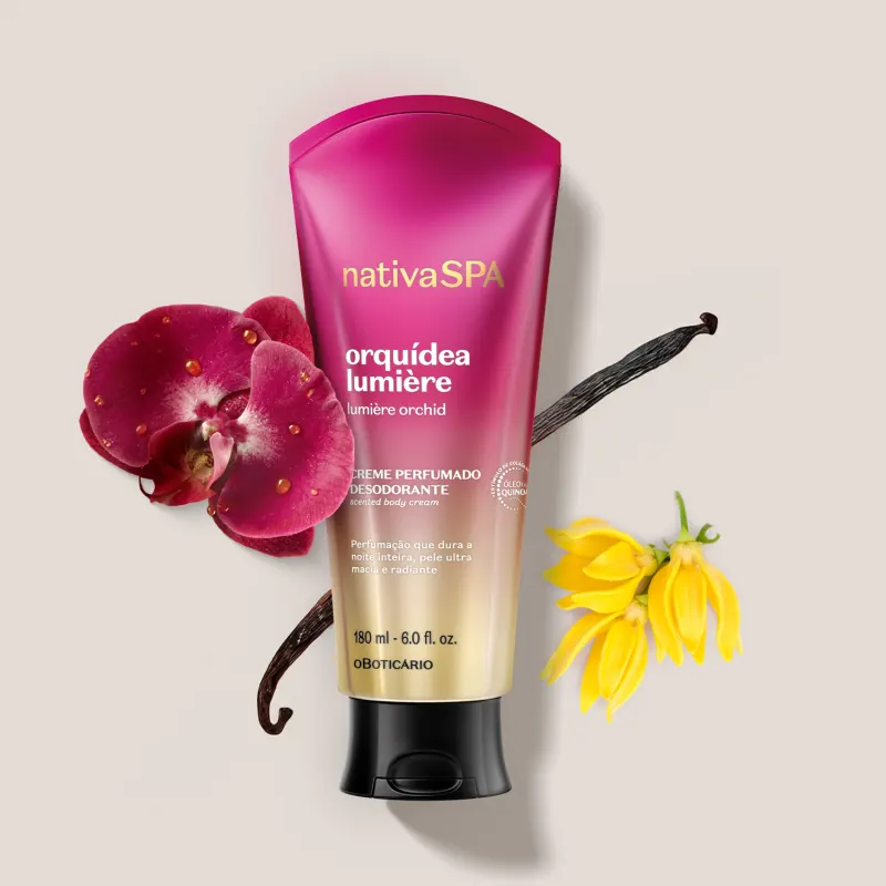 Creme Perfumado Desodorante Nativa SPA Orquídea Lumière 180ml