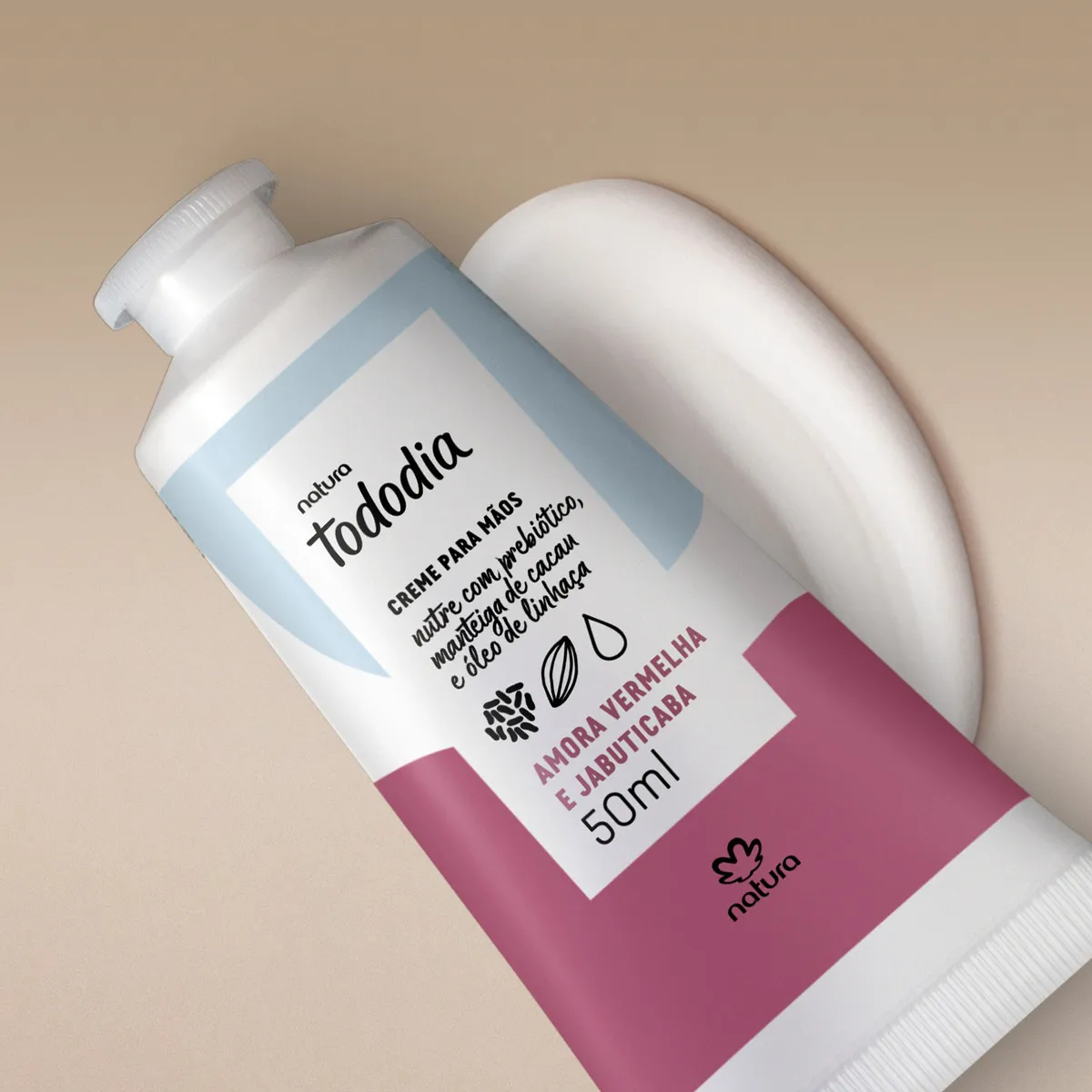 Creme Nutritivo para Mãos Tododia Amora Vermelha e Jabuticaba 50ml