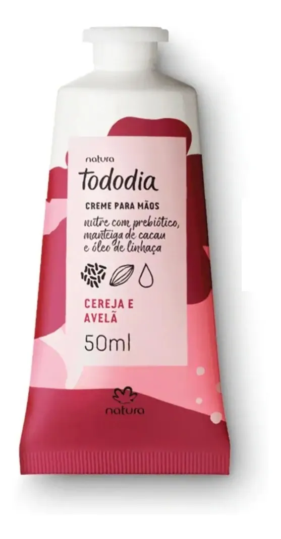Creme Para As Mãos Natura Cereja E Avelã Tododia 50ml Tipo De Embalagem Bisnaga - Imagem 2