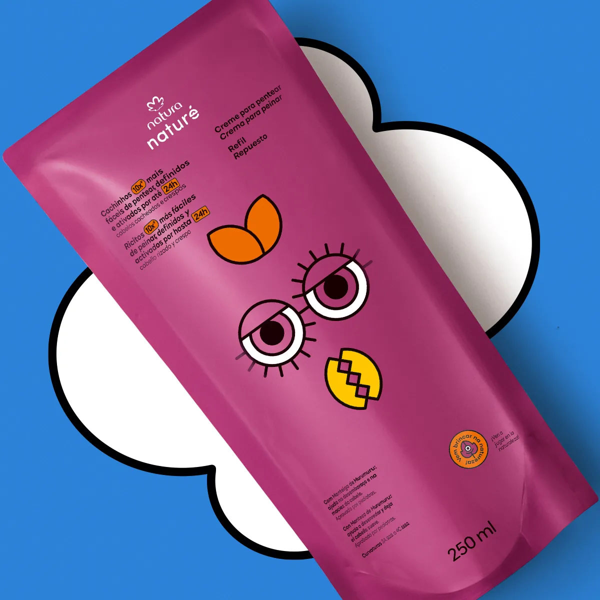 Naturé Creme Para Pentear Cabelos Cacheados E Crespos Refil 250ml