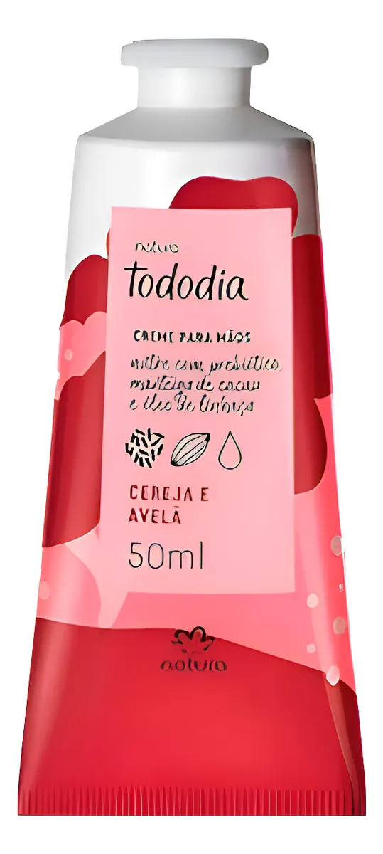 Creme Para As Mãos Natura Cereja E Avelã Tododia 50ml Tipo De Embalagem Bisnaga - Imagem 3