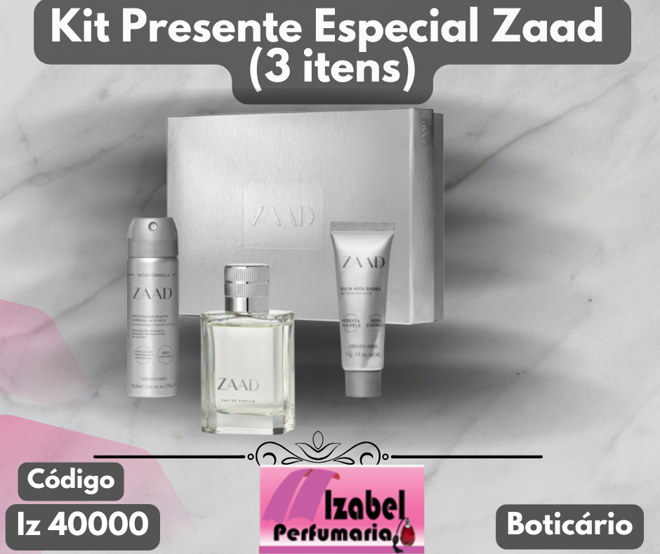 Kit Presente Especial Zaad (3 itens) Boticário
