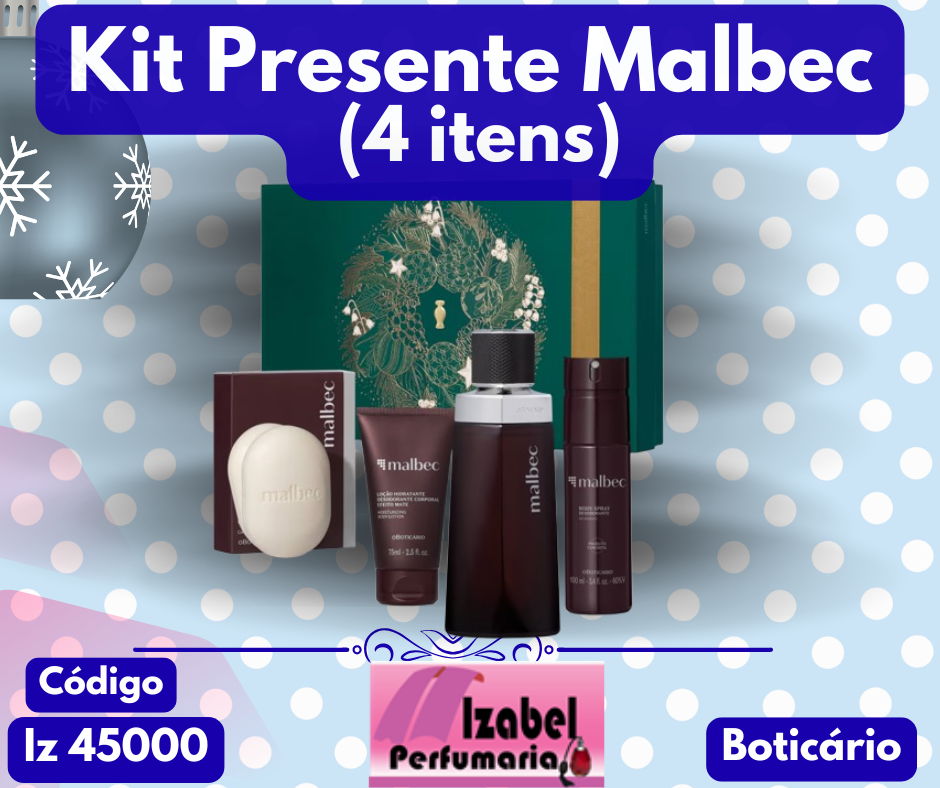 Kit Presente dia dos namorados Malbec (4 itens) Boticário