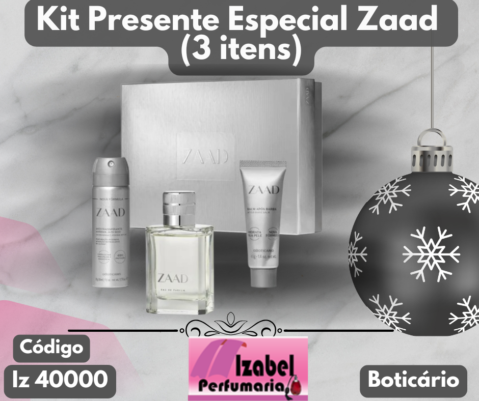 Kit Presente Especial Zaad (3 itens) Boticário