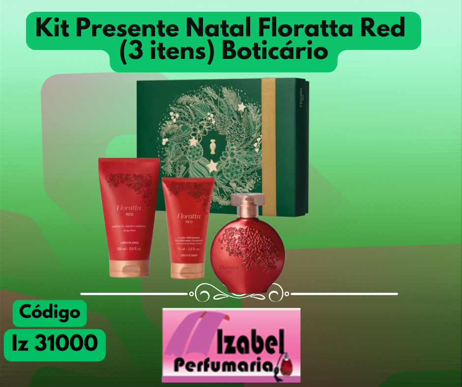 Kit Presente Natal Floratta Red (3 itens) Boticário