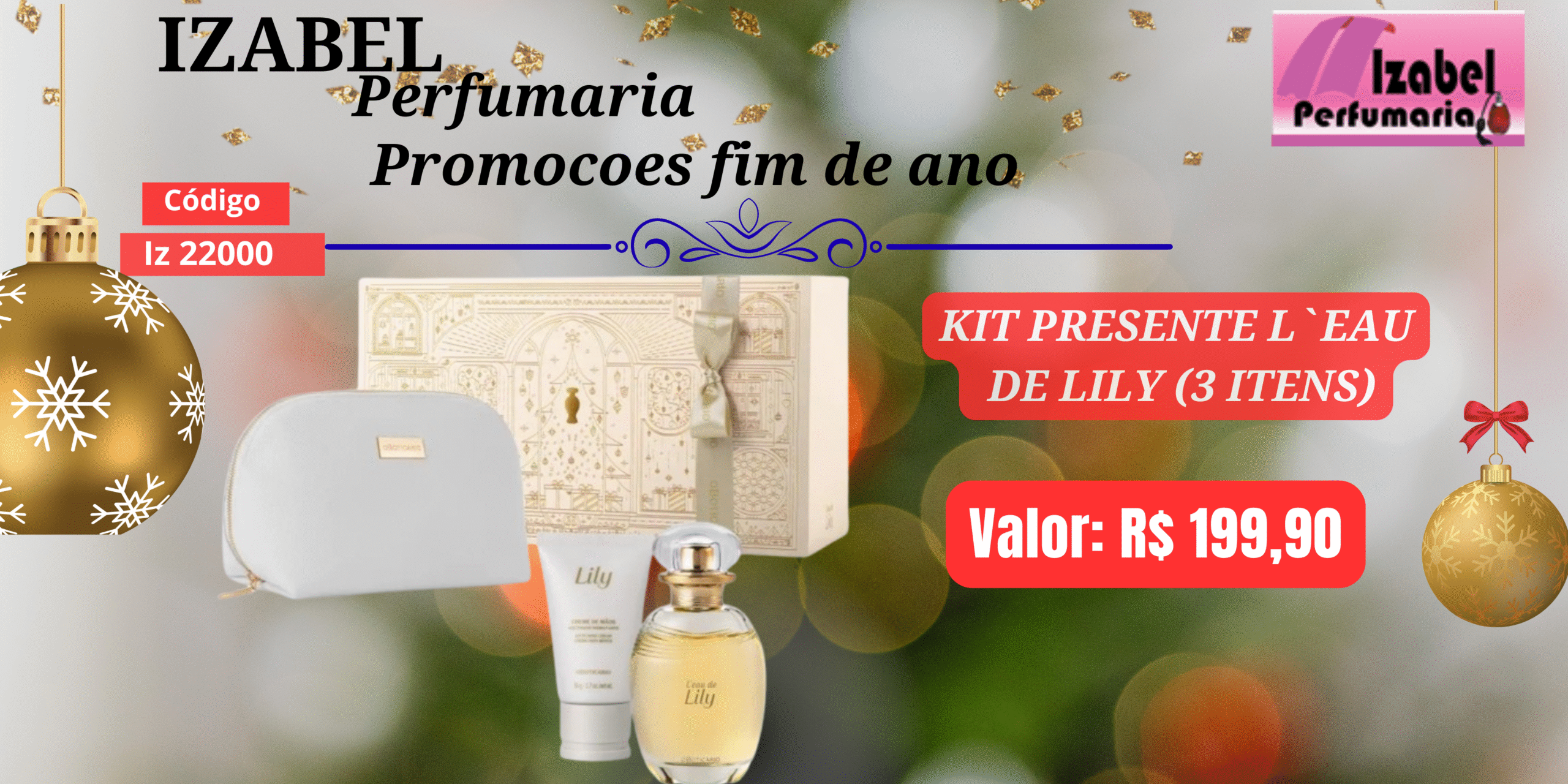Kit Presente L`eau De Lily (3 itens) Lily Boticário