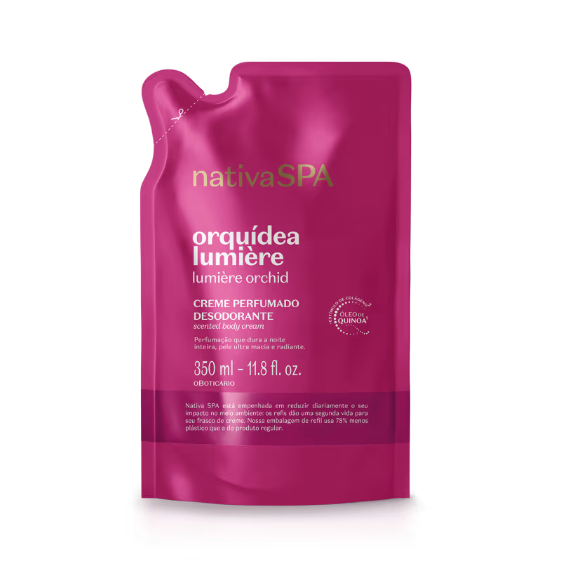 Refil Creme Perfumado Desodorante Nativa SPA Orquídea Lumière 350ml