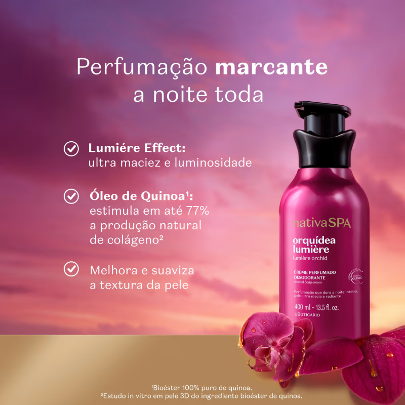 Creme Perfumado Desodorante Nativa SPA Orquídea Lumière 400ml - Imagem 2