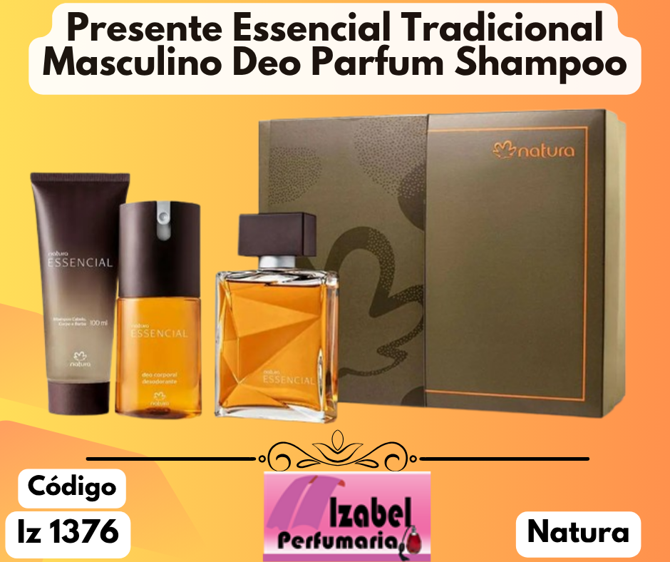 Presente Essencial Tradicional Masculino Deo Parfum Shampoo